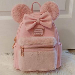 💝FIRM! NWT DISNEY PARKS LOUNGEFLY PIGLET PINK MINNIE MOUSE BACKPACK (RARE)